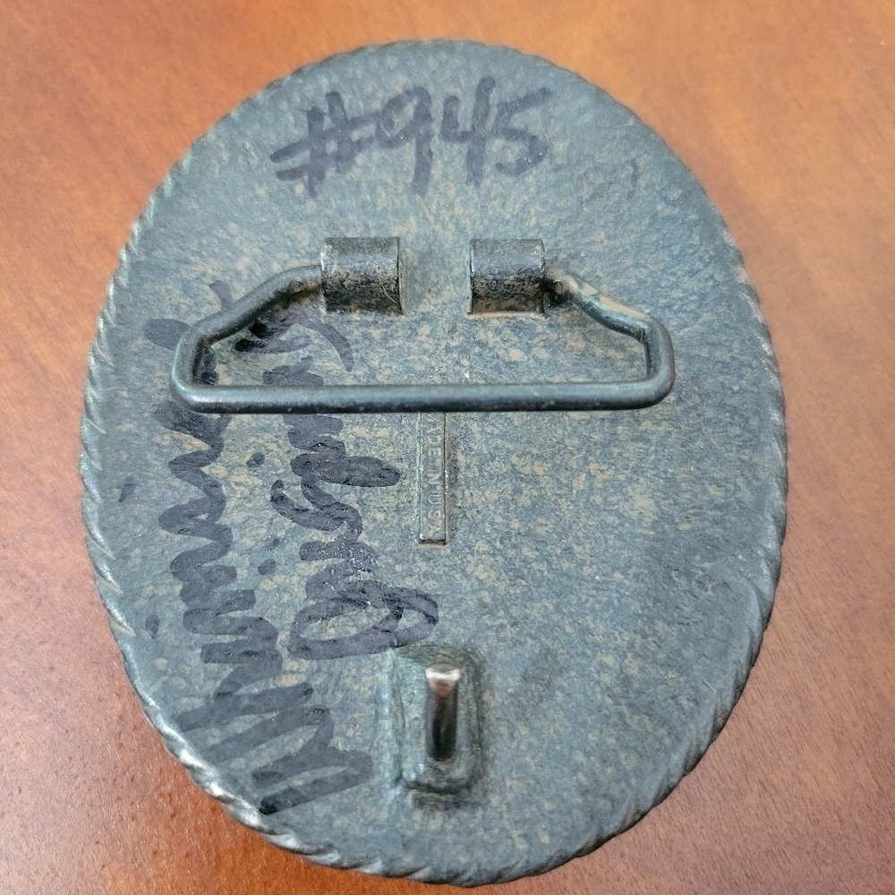 Whimsical Originals Rhinestone and Turquoise Belt Buckle Artisan Made - Picture 5 of 7